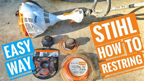 Most of these safety precautions and warnings apply to the use of all STIHL trimmer brushcutters. . How to string a stihl weedeater